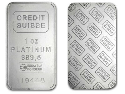 1 Ounce Credit Suisse Platinum Bar