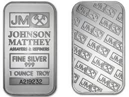 1 Ounce Silver Johnson Matthey Bar