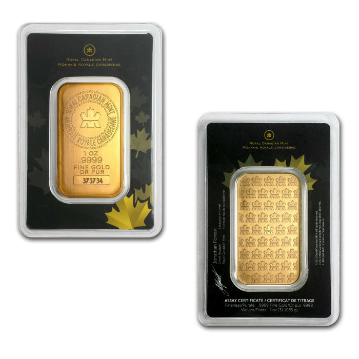 Royal Canadian Mint 1 Ounce Gold Bar Royal Canadian Mint 1 Ounce Gold Bar