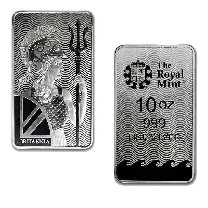 10 Ounce British Britannia Silver Bar 10 Ounce British Britannia Silver Bar