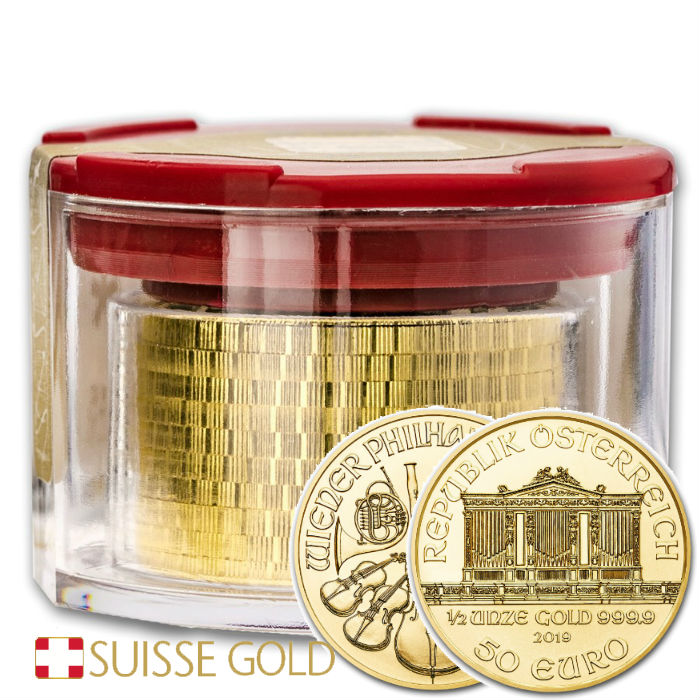 2019 1 2 Ounce Austrian Philharmonic Gold Coin