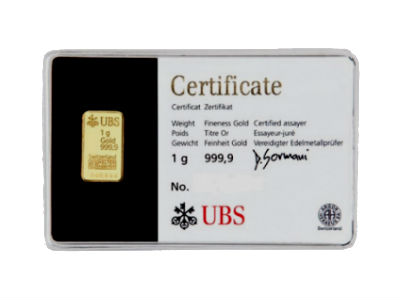 1 Gramm Ubs Gold Kinebar